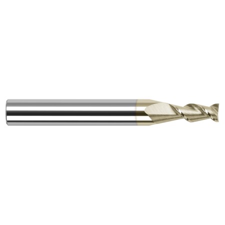 High Helix End Mill For Aluminum Alloys - Square, 0.1000, Shank Dia.: 1/8